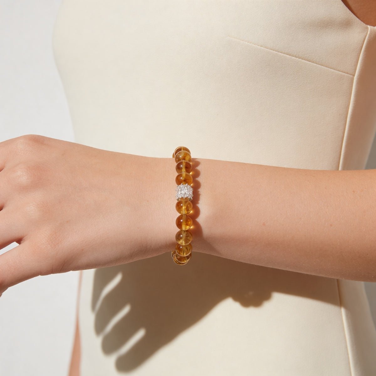 Solar Radiance Citrine Bracelet by JWPatronus – natural crystal bracelet for women