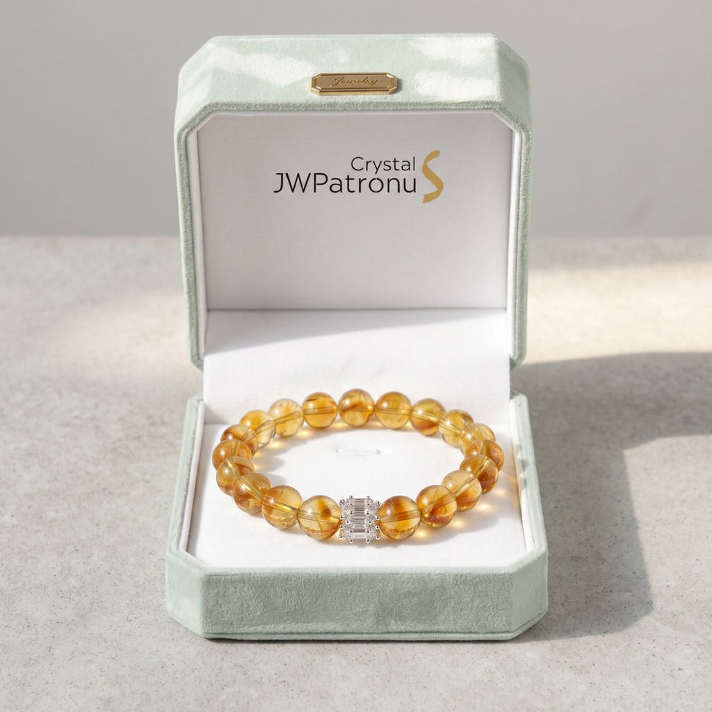 Solar Radiance Citrine Bracelet by JWPatronus – natural crystal bracelet for women