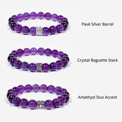 Sri Lankan Amethyst Bracelet — Select Centerpiece by JWPatronus – natural crystal bracelet for women