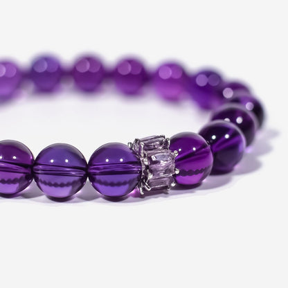 Sri Lankan Amethyst Bracelet — Select Centerpiece by JWPatronus – natural crystal bracelet for women
