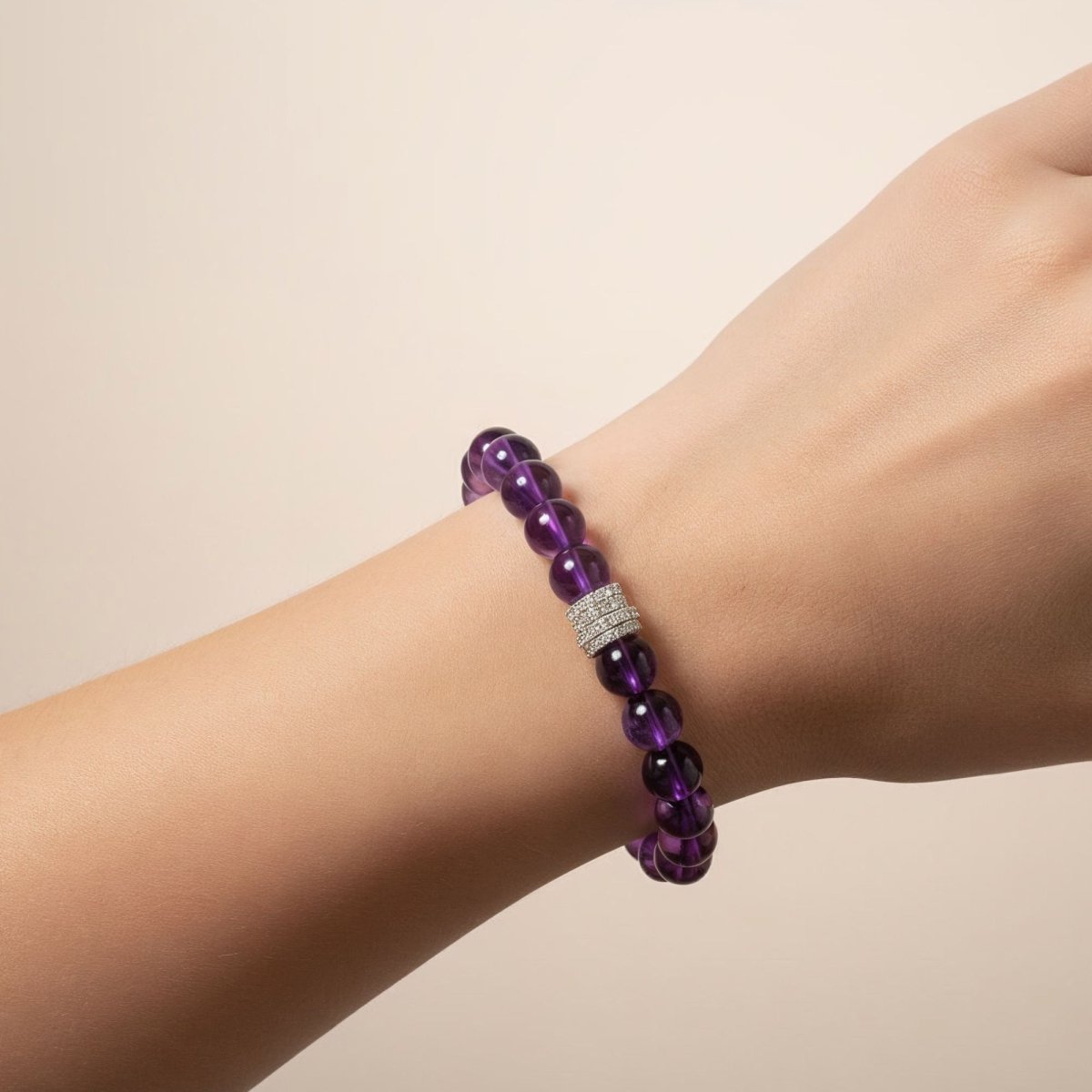 Sri Lankan Amethyst Bracelet — Select Centerpiece by JWPatronus – natural crystal bracelet for women