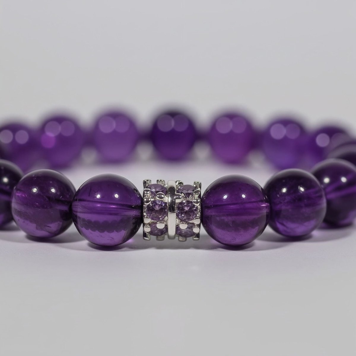 Sri Lankan Amethyst Bracelet — Select Centerpiece by JWPatronus – natural crystal bracelet for women