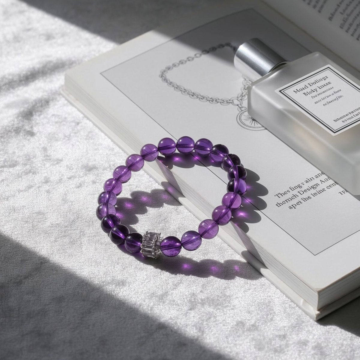 Sri Lankan Amethyst Bracelet — Select Centerpiece by JWPatronus – natural crystal bracelet for women