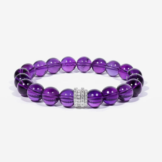 Sri Lankan Amethyst Bracelet — Select Centerpiece by JWPatronus – natural crystal bracelet for women
