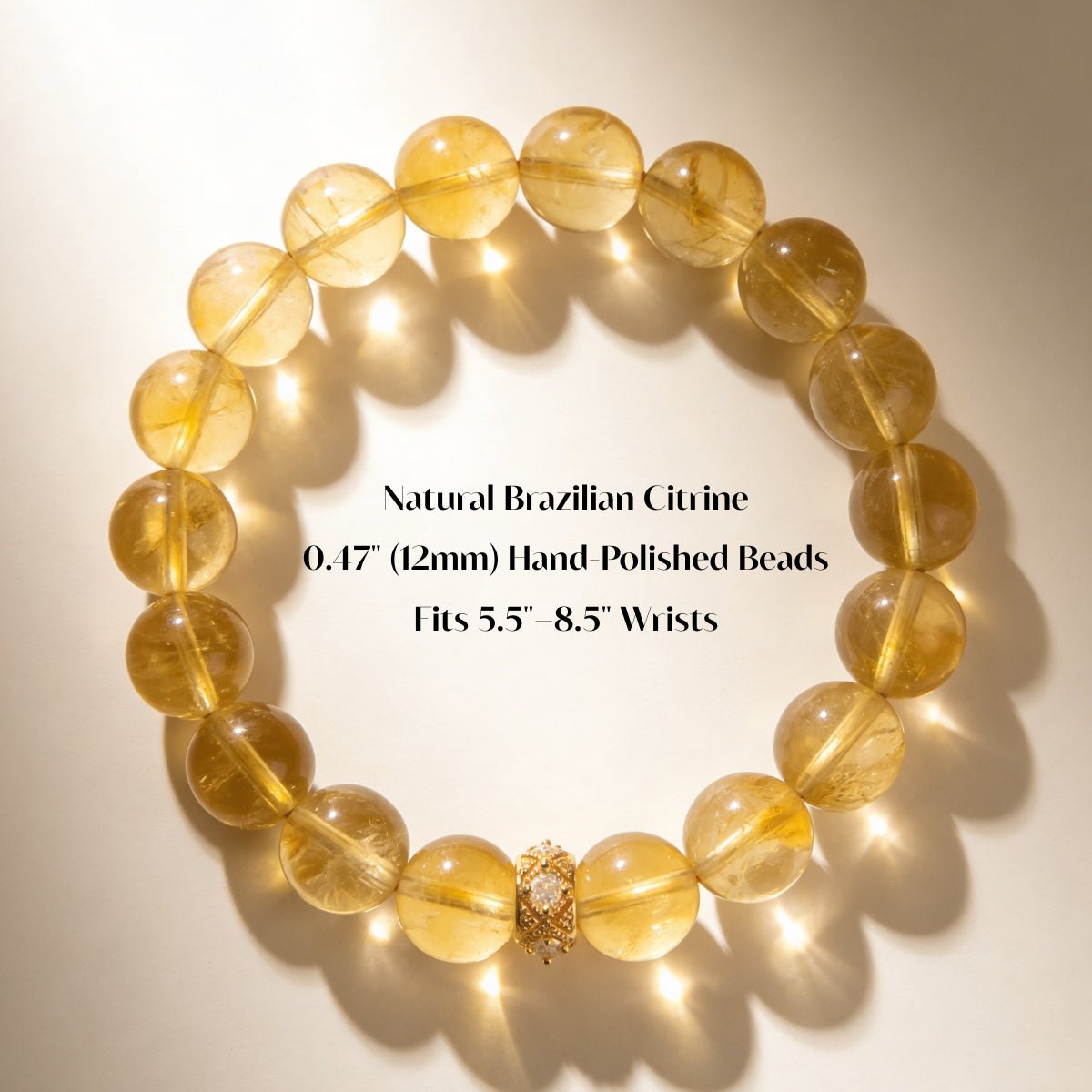 Sunlit Abundance Brazilian Citrine Bracelet by JWPatronus – natural crystal bracelet for women