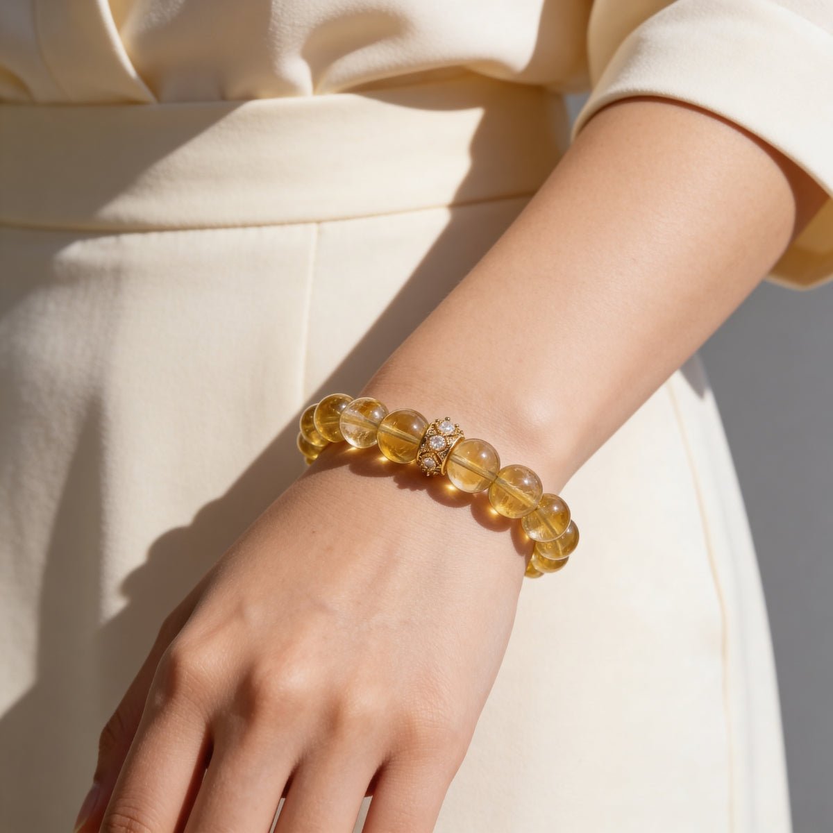 Sunlit Abundance Brazilian Citrine Bracelet by JWPatronus – natural crystal bracelet for women