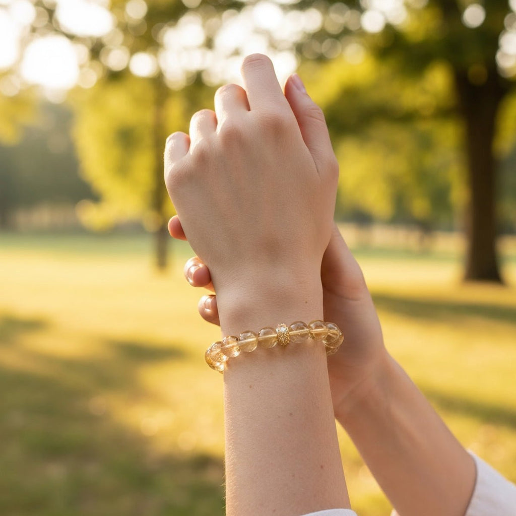 Sunlit Abundance Brazilian Citrine Bracelet by JWPatronus – natural crystal bracelet for women