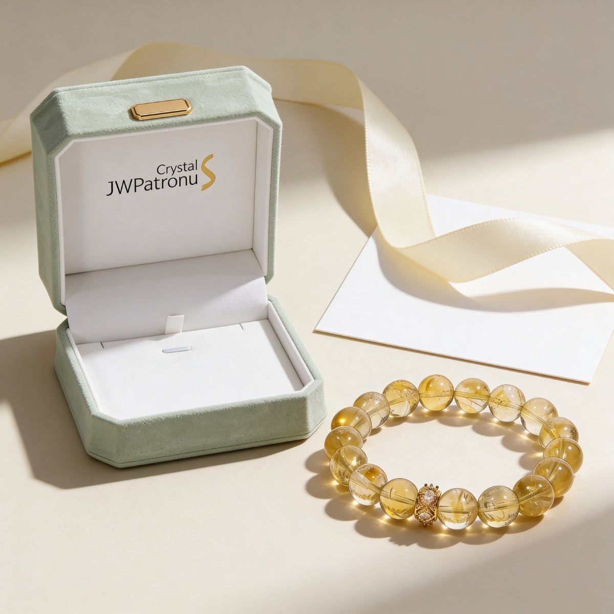 Sunlit Abundance Brazilian Citrine Bracelet by JWPatronus – natural crystal bracelet for women