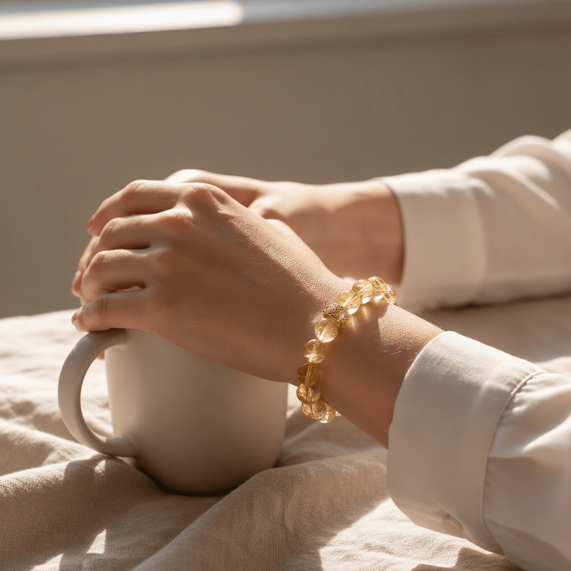 Sunlit Abundance Brazilian Citrine Bracelet by JWPatronus – natural crystal bracelet for women