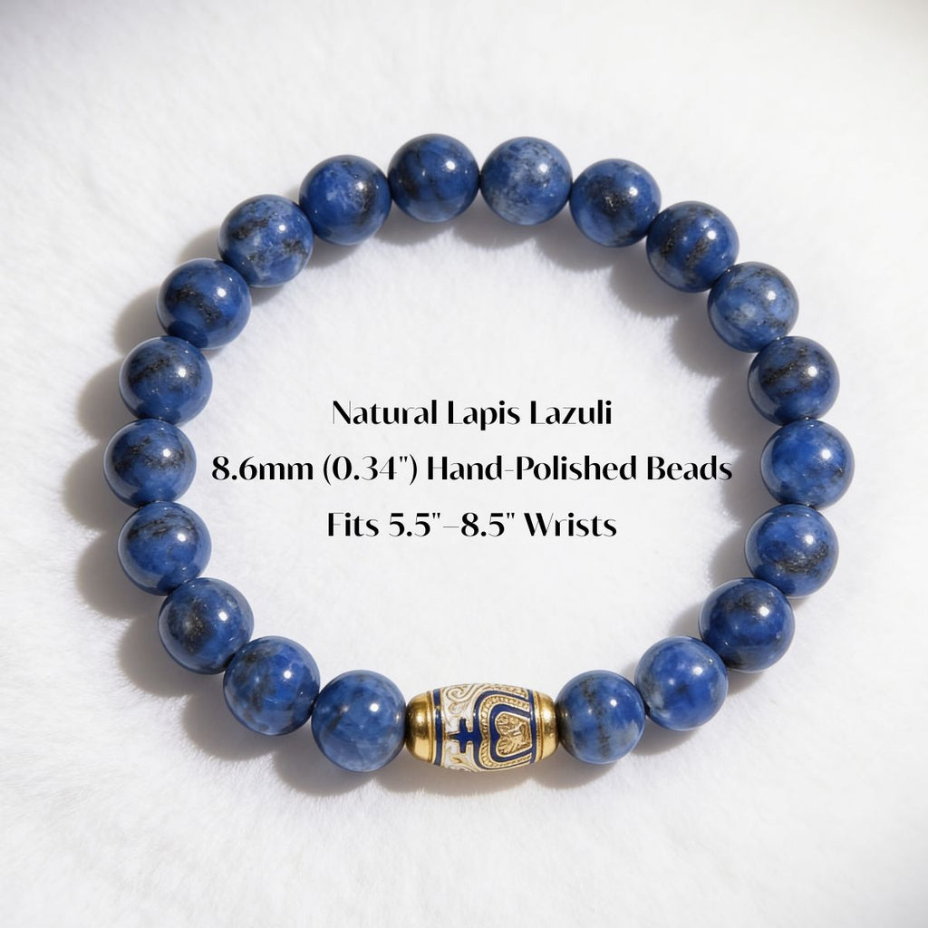 Tranquil Lapis Lazuli Beaded Bracelet by JWPatronus – natural crystal bracelet for women