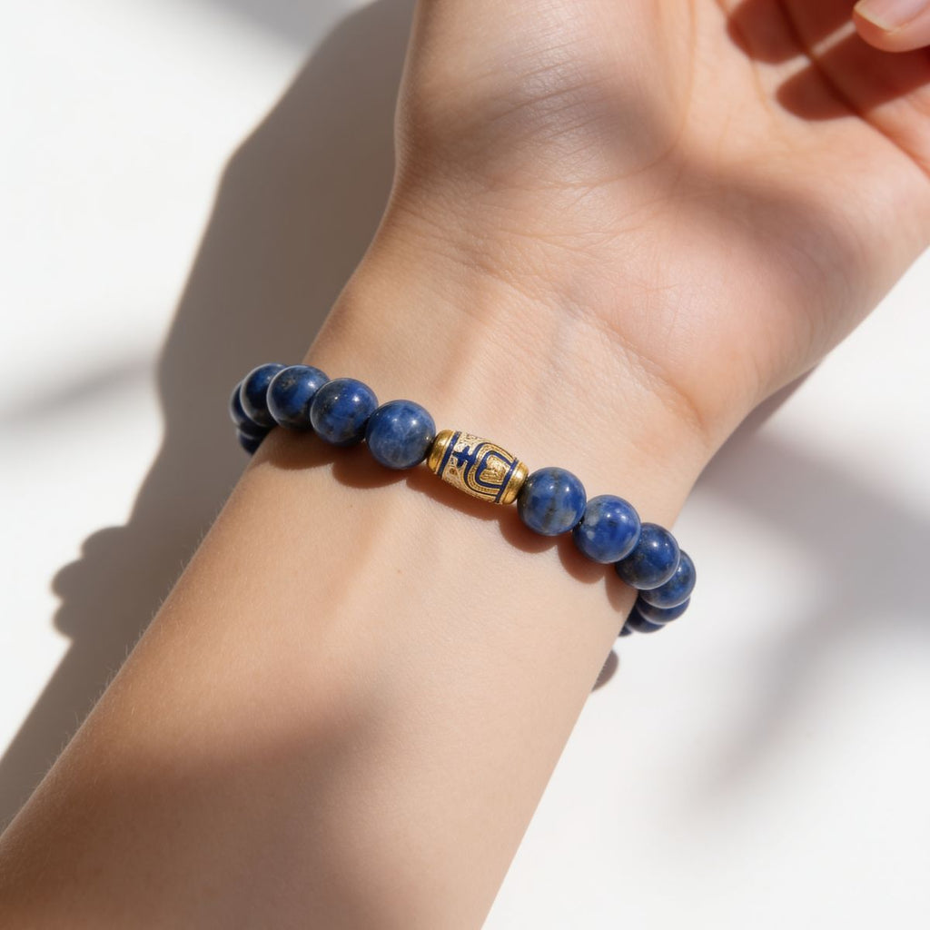 Tranquil Lapis Lazuli Beaded Bracelet by JWPatronus – natural crystal bracelet for women