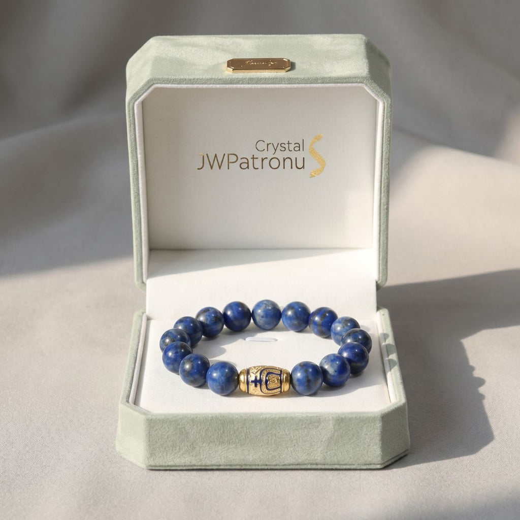 Tranquil Lapis Lazuli Beaded Bracelet by JWPatronus – natural crystal bracelet for women