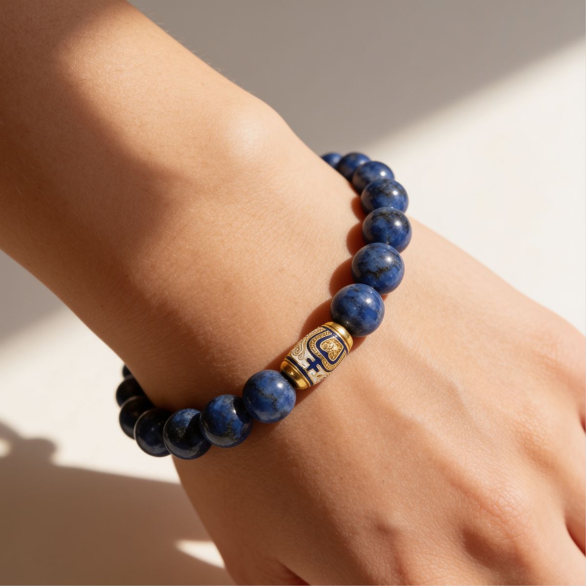 Tranquil Lapis Lazuli Beaded Bracelet by JWPatronus – natural crystal bracelet for women