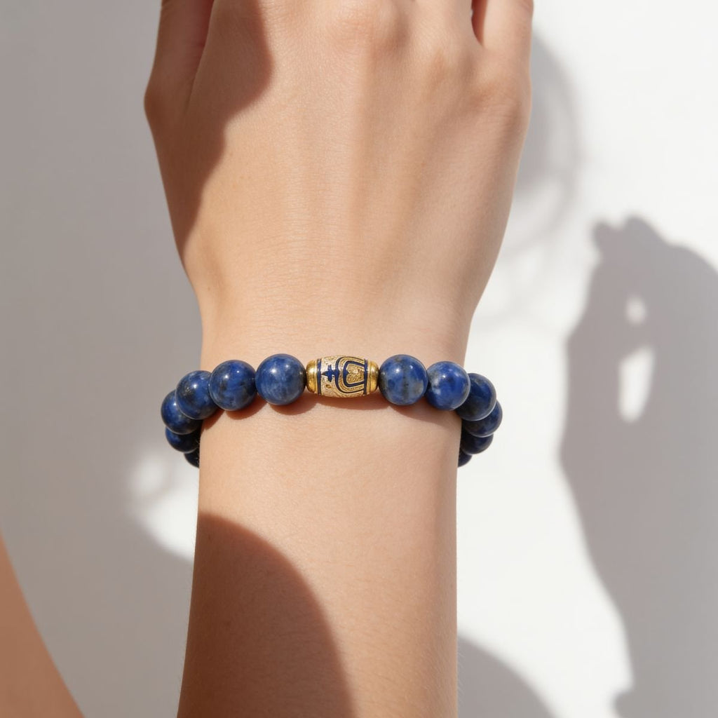 Tranquil Lapis Lazuli Beaded Bracelet by JWPatronus – natural crystal bracelet for women