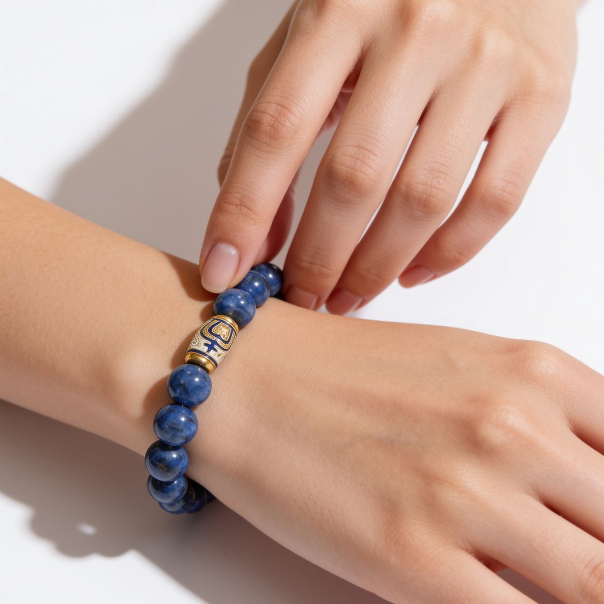 Tranquil Lapis Lazuli Beaded Bracelet by JWPatronus – natural crystal bracelet for women