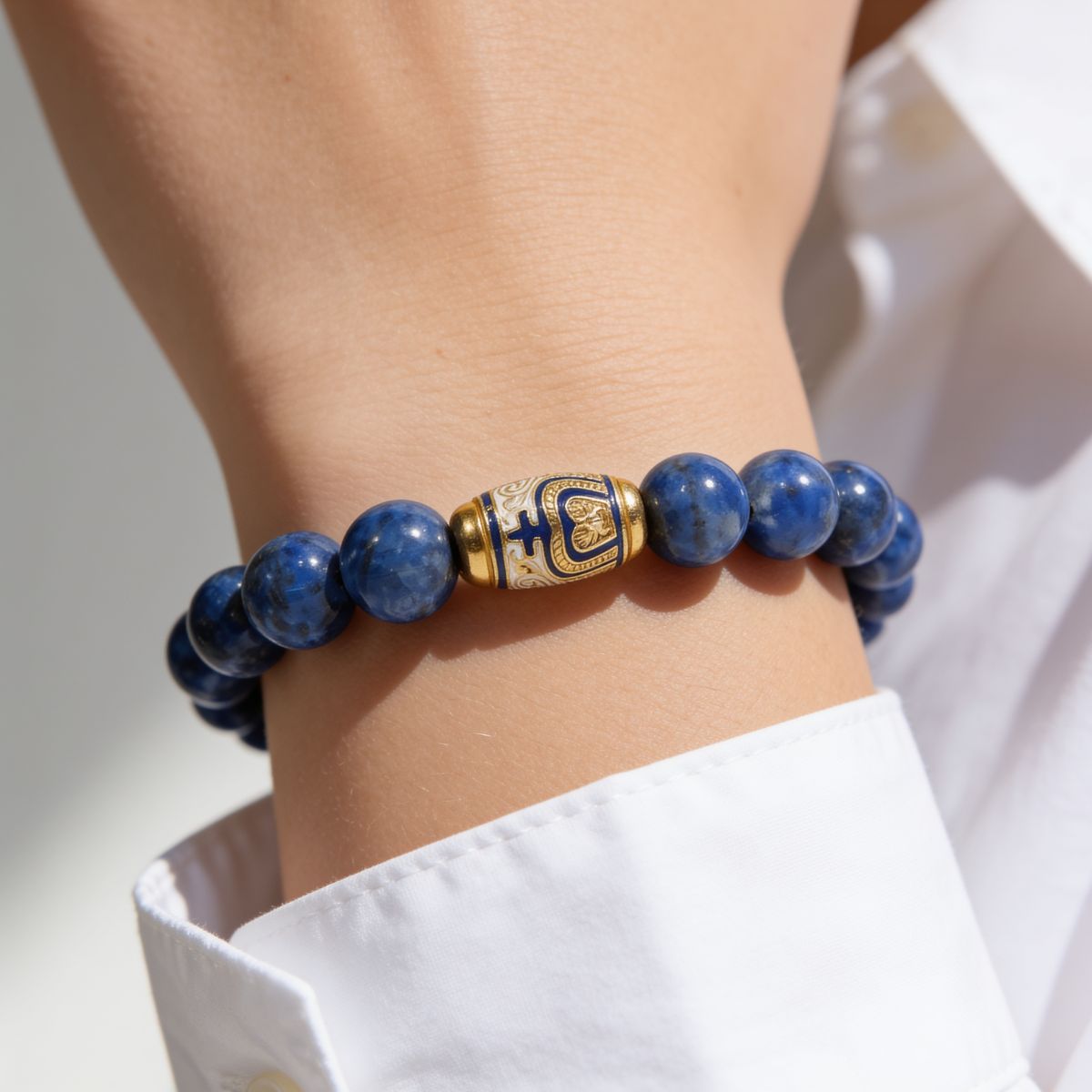 Tranquil Lapis Lazuli Beaded Bracelet by JWPatronus – natural crystal bracelet for women