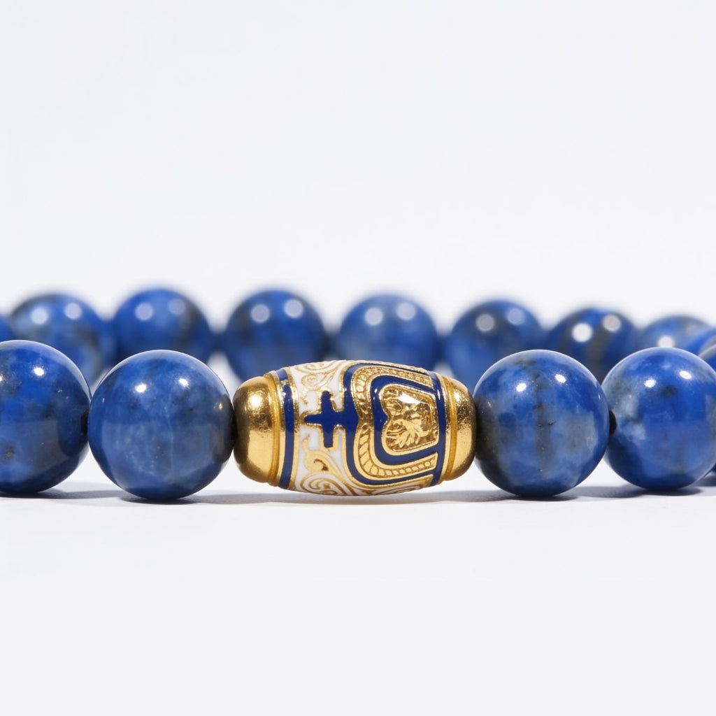 Tranquil Lapis Lazuli Beaded Bracelet by JWPatronus – natural crystal bracelet for women