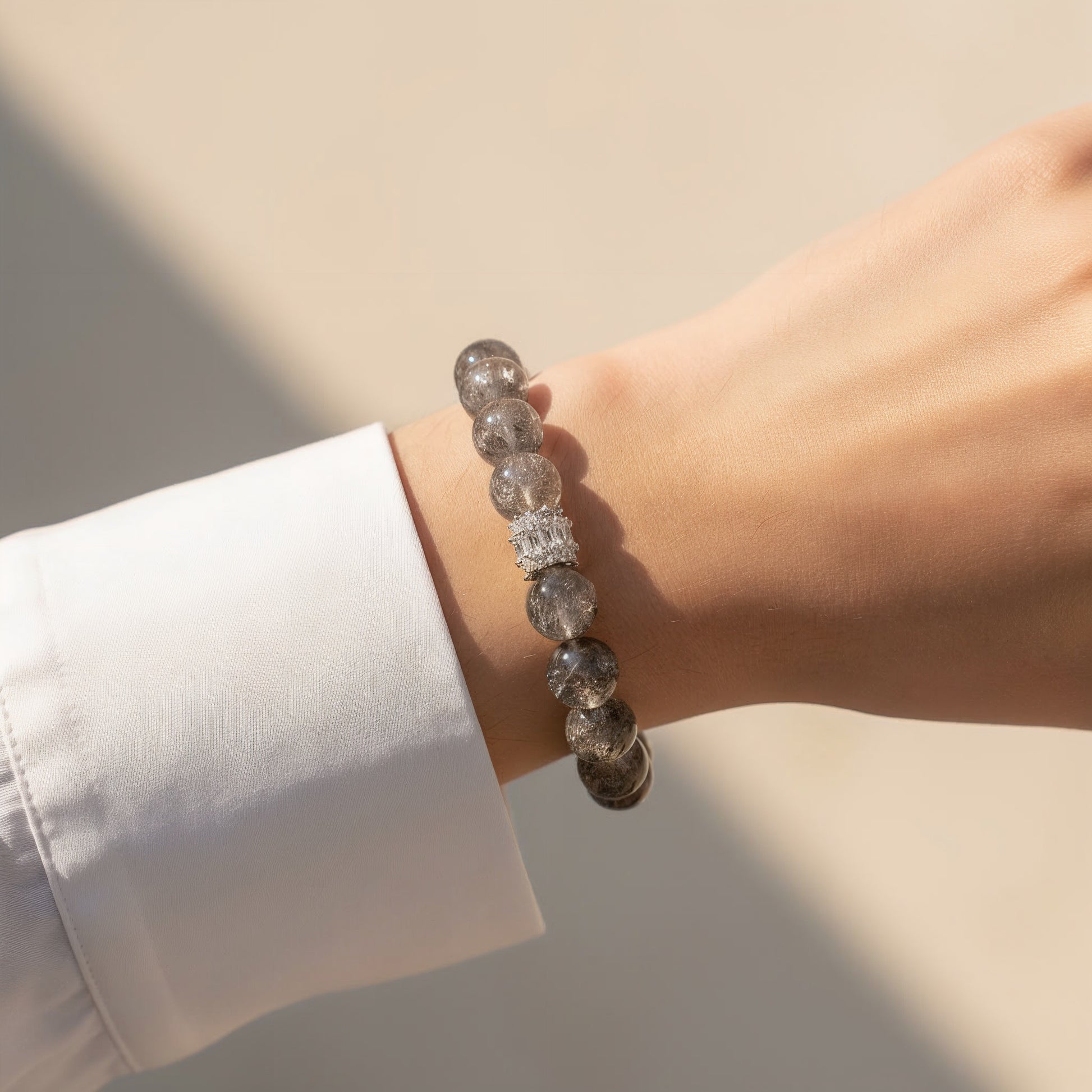 Ethereal Harmony Silver Quartz Bracelet - JWPatronus