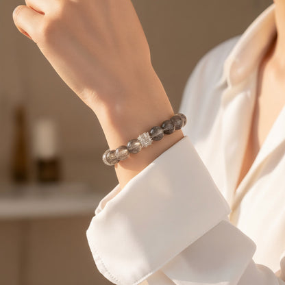 Ethereal Harmony Silver Quartz Bracelet - JWPatronus