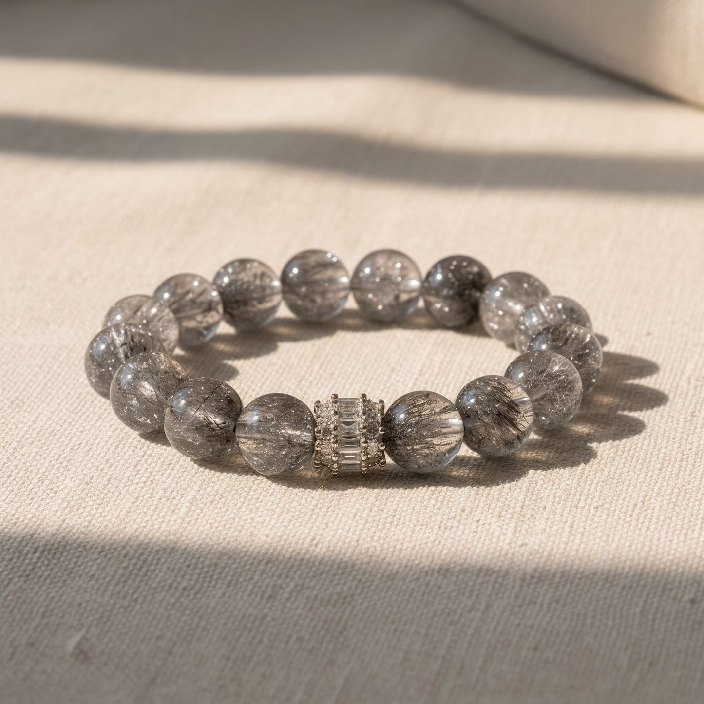 Ethereal Harmony Silver Quartz Bracelet - JWPatronus