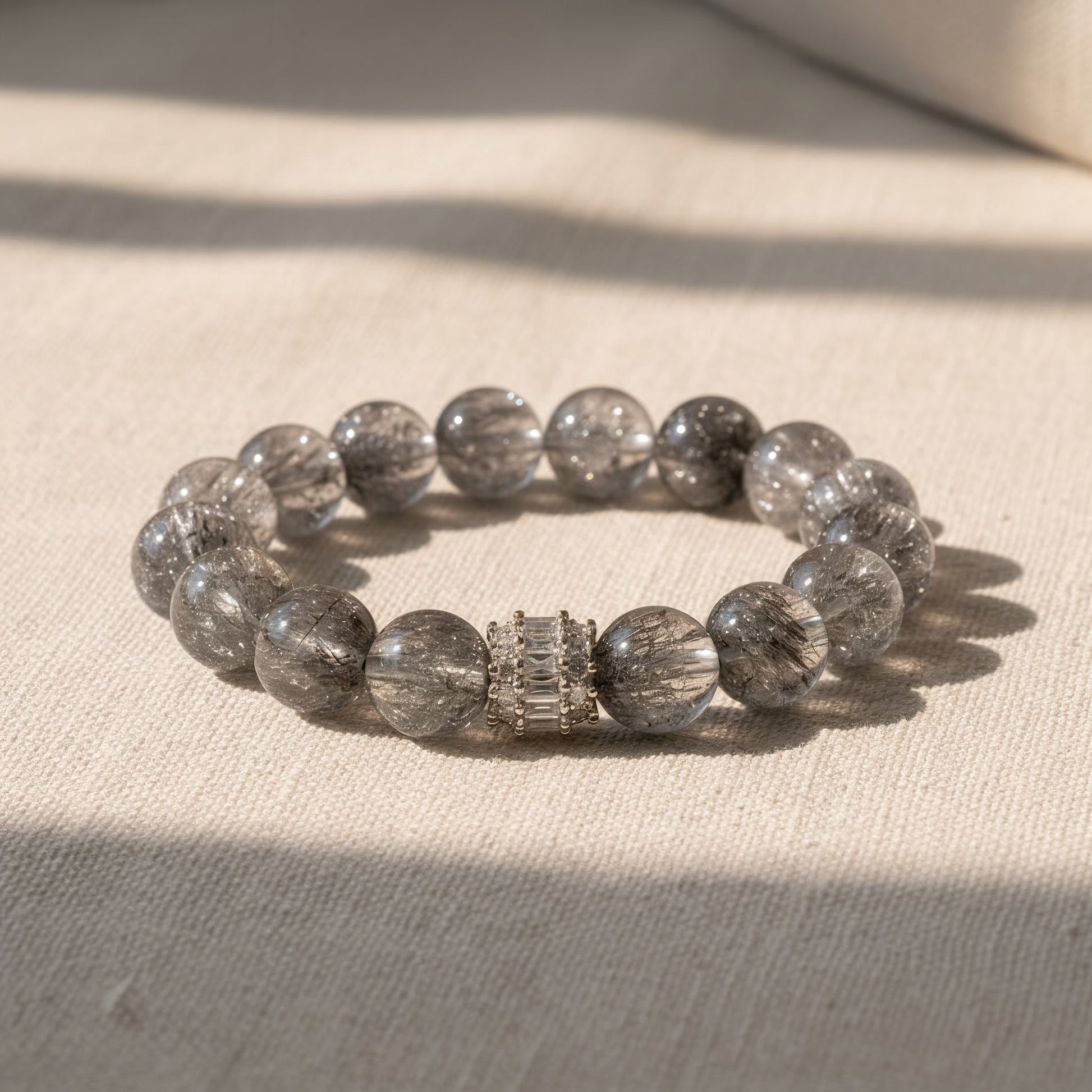 Ethereal Harmony Silver Quartz Bracelet - JWPatronus